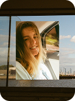 Road trip portrait filmstrip template